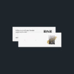 Simple Logo White Earring Display with QR Code Mini Business Card<br><div class="desc">Add a single pair of stud earrings to this modern earring display card. Minimal design elements that create maximum impact. On the front add your logo. On the reverse you'll add a brief message. In the example text, you'll notice the call to action followed by the website. If you are...</div>