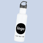 Simple Logo With Text Business 710 Ml Water Bottle<br><div class="desc">Add your own logo and choice of text to this design.  Remove the text if you prefer.  Minimalist and professional to promote brand loyalty.  Great for employee branding,  or as a promotional product for your clients and customers.</div>