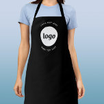 Simple Logo With Text Business Apron<br><div class="desc">Add your own logo and choice of text to this design. Remove the top or lower text if you prefer. Minimalist and professional. Great for employee branding, or as a promotional product for your clients and customers.</div>