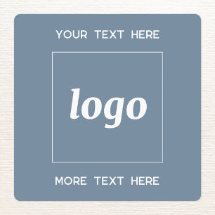 Simple Logo With Text Business Dusty Blue