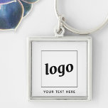 Simple Logo With Text Business Keychain<br><div class="desc">Add your own logo and choice of text to this design.  Remove the text if you prefer.  Minimalist and professional.  Great for employee branding,  or as a promotional product for your clients and customers.</div>