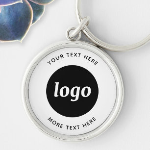 Simple Logo With Text Business Keychain