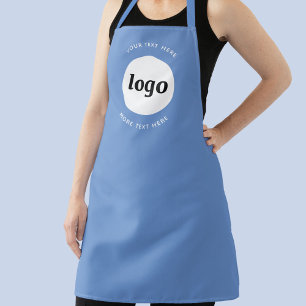 Simple Logo With Text Business Promotional Blue Apron