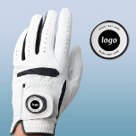 Simple Logo With Text Business Promotional Golf Glove<br><div class="desc">Add your own logo and choice of text to this design.  Remove the top or lower text if you prefer.  Minimalist and professional.  Great as a promotional product for your clients and customers.</div>