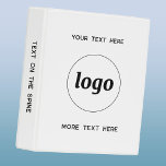 Simple Logo With Text Business Promotional Mini Binder<br><div class="desc">Add your own logo and choice of text to this design,  and change the background colour in the Design Tool.  Remove any of the text if you prefer by leaving blank.  Minimalist and professional to reflect your brand.</div>