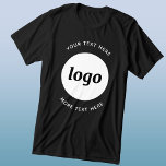 Simple Logo With Text Business Promotional Tri-Blend Shirt<br><div class="desc">Add your own logo and choice of text to this design.  Remove the top or lower text if you prefer.  Minimalist and professional.  Great for employee branding,  or as a promotional product for your clients and customers.</div>
