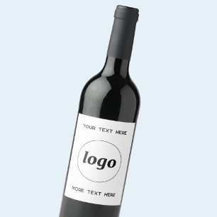 Simple Logo With Text Business Promotional Wine Label