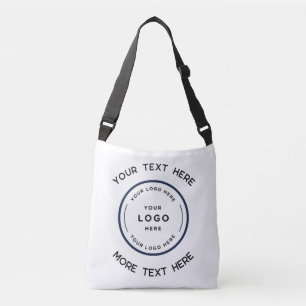 Simple Logo With Text Business Reusable Grocery  Crossbody Bag