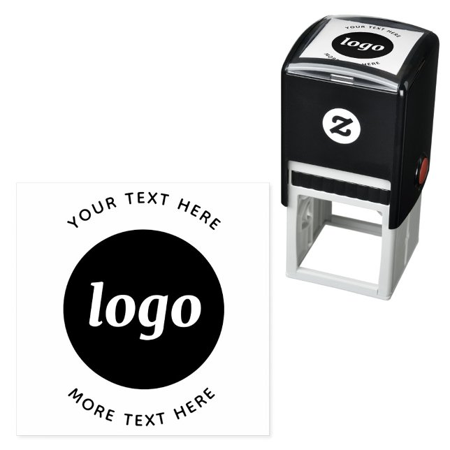 Simple Logo With Text Business Self-inking Stamp (Simple logo with text business promotional self inking stamp)