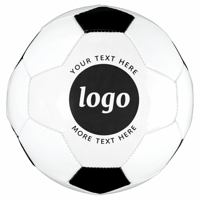 Simple Logo With Text Business Soccer Ball (Front)