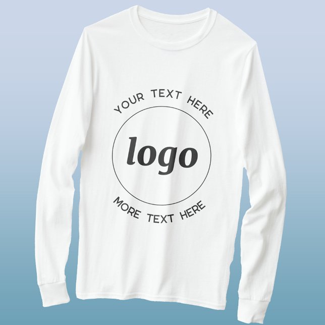 Simple Logo With Text Business T-Shirt (Logo with custom text business promotional or uniform T-shirt)