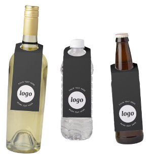 Simple Logo with Text Promotional Business Bottle Tag