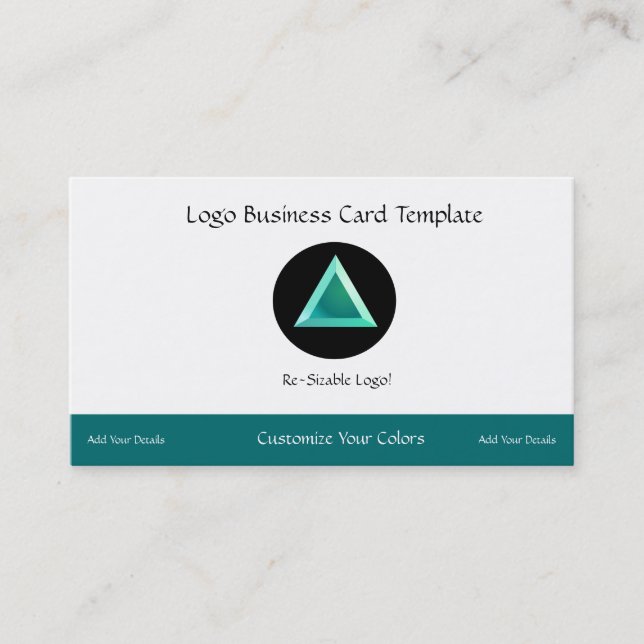 Simple Logos  - Glass Triangle Logo Business Card (Front)