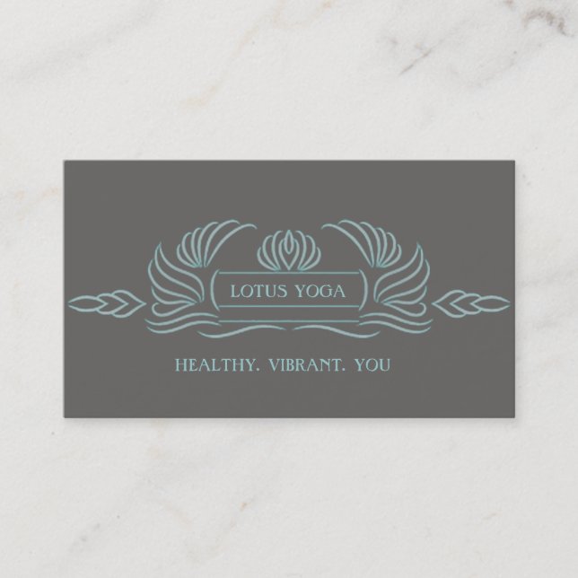 Simple Lotus Business Card (Front)