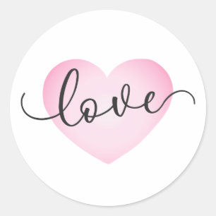 Simple Love Calligraphie Valentine Sticker