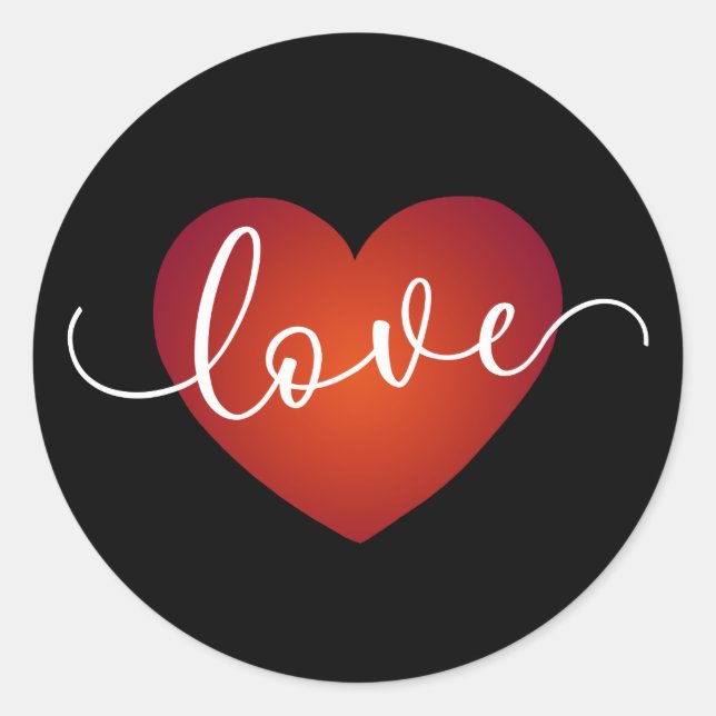 Simple Love Calligraphie Valentine | Sticker (Devant)