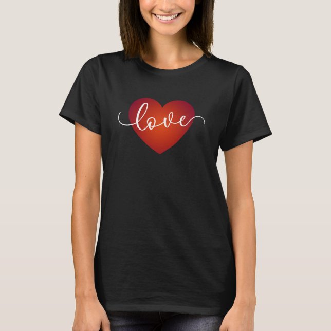 Simple Love Calligraphie Valentine | T-shirt (Devant)