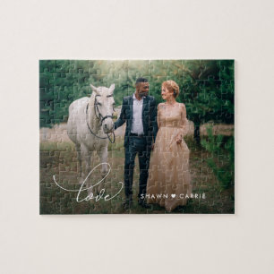 Simple Love Editable Colour Custom Photo Puzzle