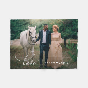 Simple Love Editable Colour Personalized Blanket