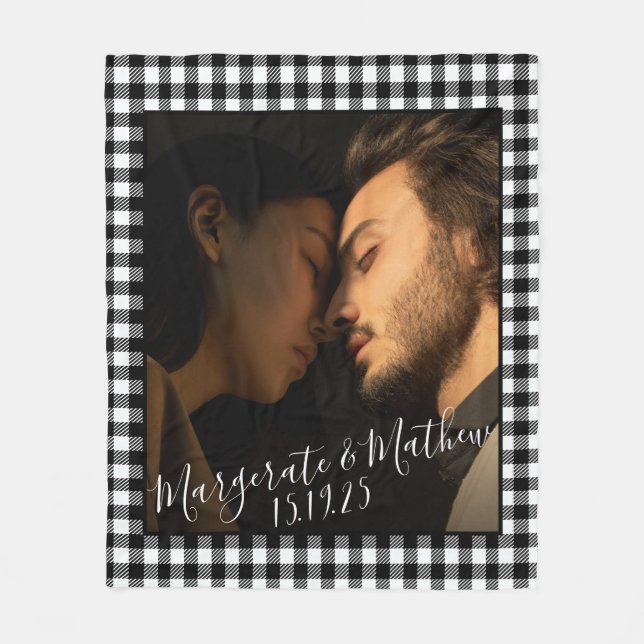 Simple Love Editable Colour Personalized Blanket (Front)