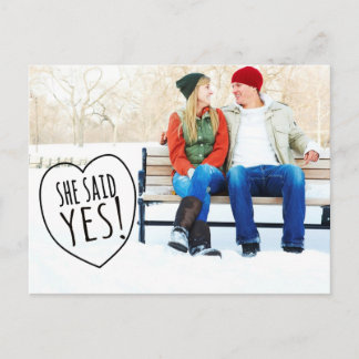 Simple Love Elle a dit oui Carte de sauvegarde de