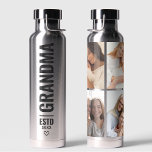 Simple Love Grandma Custom Date 4 Photo Water Bottle<br><div class="desc">Simple Love Grandma Custom Date 4 Photo</div>