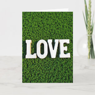Simple Love Green Texture Card