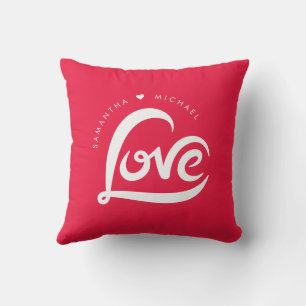 Simple Love Heart Valentines Day  Throw Pillow