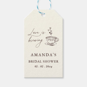 Simple Love is Brewing Coffee Bridal Shower  Gift Tags