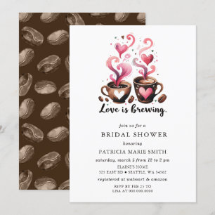 Simple Love is Brewing Coffee Bridal Shower Invitation
