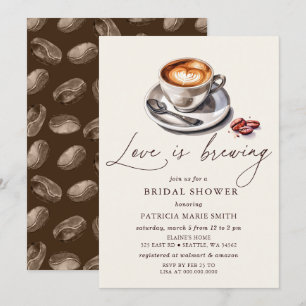 Simple Love is Brewing Coffee Bridal Shower Invitation