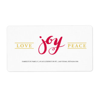Simple Love Joy Peace label