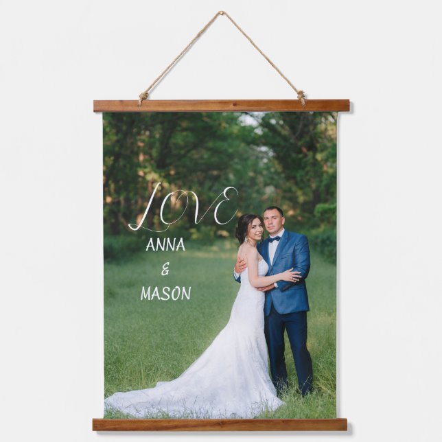 Simple Love Photo Wall Tapestry (Front)