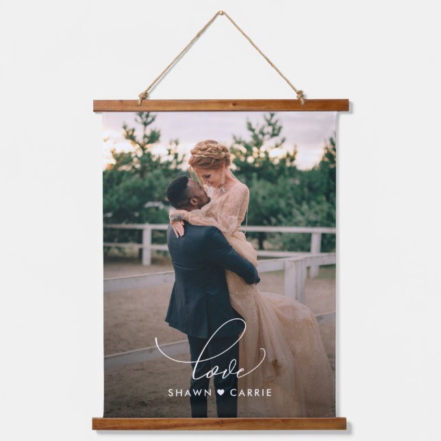 Simple Love Photo Wall Tapestry (Front)