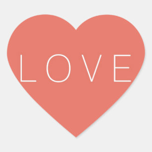 Simple love pink circle heart sticker