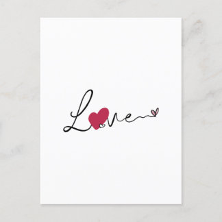 Simple Love Valentine's Day Post Card