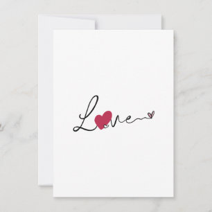 Simple Love Valentine's Day Thank You Card