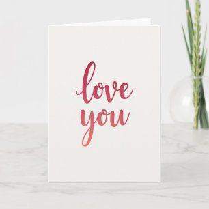 Simple Love You Gradient Card