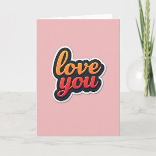 Simple Love You Message Card