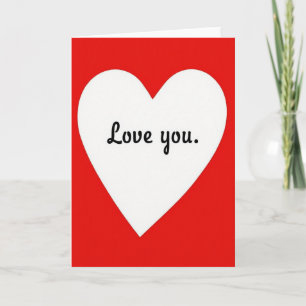 Simple Love You Striped Card