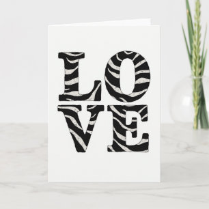 Simple Love Zebra Card