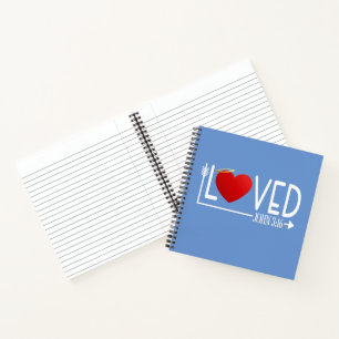 Simple Loved Bible Verse Valentine Notebook