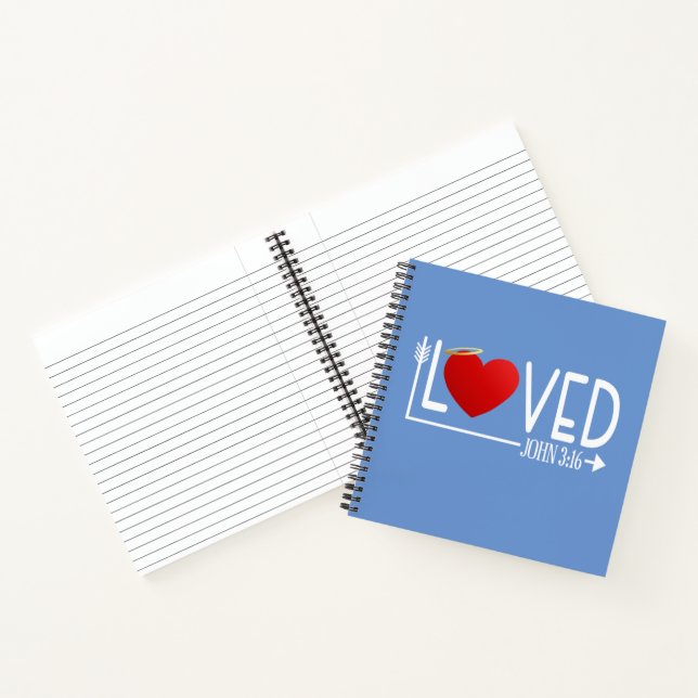 Simple Loved Bible Verse Valentine | Notebook (Inside)