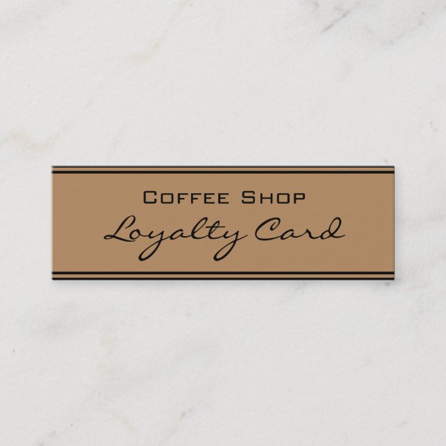 Simple Loyalty Gold Black Punch Card (Front)