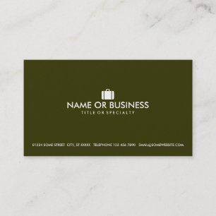 simple luggage business card