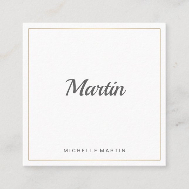 Simple Lux Square Business Card (Front)