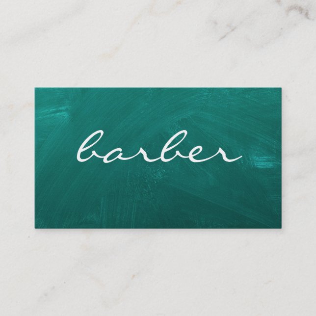 Simple luxury black & white barber typography busi business card (Front)