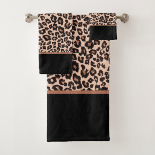 Simple Luxury Leopard Print Towel Set
