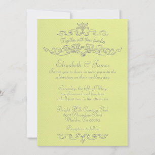 Simple Luxury Yellow Wedding Invitations
