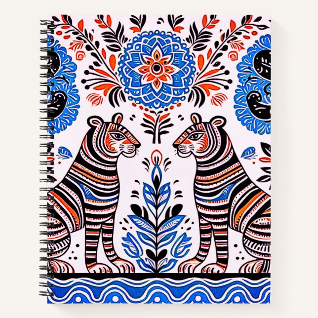 simple madhubani painting notebook (Front)